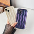 Caseative iPhone 14 Case, Water Ripple Pattern Curly Wave Frame Soft Cover - Red