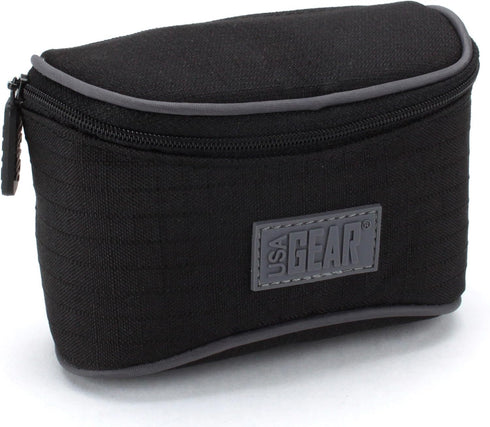 USA Gear Belt Loop Camera Bag, Compatible with Panasonic Lumix ZS70, Canon Elph 190, and More
