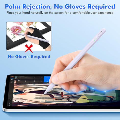 Uogic Stylus Pen for iPad, Fast Charging Palm Rejection, Compatible with iPad 10/9 and iPad Pro Models