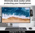TotalMount Monitor Stand for Headphones and Headsets (Premium-Grade Holder Saves Desk Space and Protects Headphones)