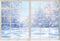 Winter Landscape Window Photography Backdrop, Christmas Snow Trees Scenery for Baby Kids Party Decorations 7x5ft