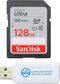 SanDisk 128GB SDXC Ultra Memory Card Bundle for Canon Powershot ELPH 180, 190 is, SX420 is, SX610 HS