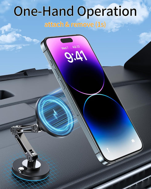 ZBF (360 17 16 15 14 13 Magnetic Car Phone Holder Mount Rotation) Cell Phone Car Holder, Phone Mount for Car Windshield