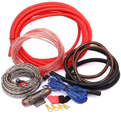 4 Gauge Audio Amplifier Installation Wiring Systems KIT for Radio, Subwoofers and Speakers Connections