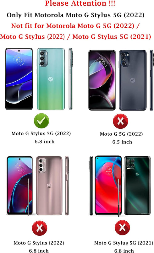 Fashion Non-Slip Shock-Absorption Flexible TPU Bumper Case for Motorola Moto G Stylus 5G 2022 with HD Screen Protector