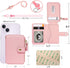 M-Plateau Stick-On Phone Wallet, PU Leather Card Holder with Zipper Coin Pocket for iPhone and Case