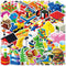 Dslalaly 51 PCS Reusable Cartoon Building Block Stickers - Waterproof Decals for Water