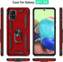 Military Grade Drop Impact Case for Samsung Galaxy A71 5G, Heavy Duty Shockproof Armor with 360° Rotating Ring (Silver)