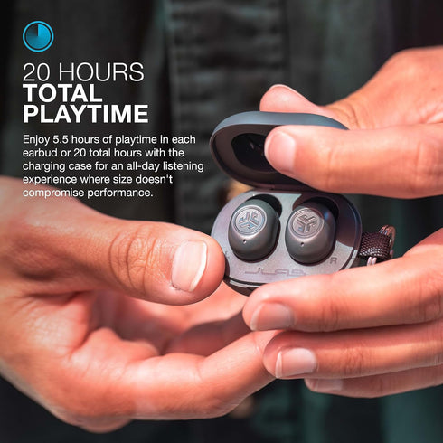 JLab JBuds Mini True Wireless Bluetooth Earbuds + Charging Case, Sage, IP55 Sweat and Dust Proof, Crystal Clear Calls