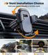 Ultra Stable Phone Holders for Your Car, 360 Adjustable Suction Cup Mount for Dashboard Windshield