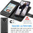 Tekcoo Wallet Case for Galaxy Note 9 - PU Leather with ID Cash Slots, Detachable Magnetic Hard Case, Black