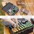 KIWIFOTOS 58 Slots Battery Case Holder with Tester, IP67 Waterproof Outdoor Storage Organizer for AA AAA Batteries