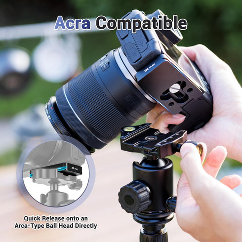 Quick Release Plate for AirTag - Metal Camera Mount Adapter for Tripod Compatible with Canon, Sony, Nikon