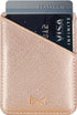 Phone Card Holder, Cell Phone Stick On Glitter PU Leather Sleeve, Credit for iPhone Samsung Most Smartphones