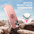 IDweel iPhone 13 Pro Max Case - Rose Gold, 2-in-1 Shockproof, Screen Protector, 360° Ring Holder, Camera Lens Protector.