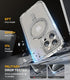Miracase Designed for iPhone 15 Pro Case - Clear Glitter, Compatible with MagSafe, Magnetic Ring Holder, Shockproof