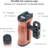 Fotga Wooden Side Handle Grip with 1/4"-20 Mount Holes Cold Shoe for DSLR Mirrorless Video Camera Cage Microphone Built-in Wrench,Adjustable Up and Down