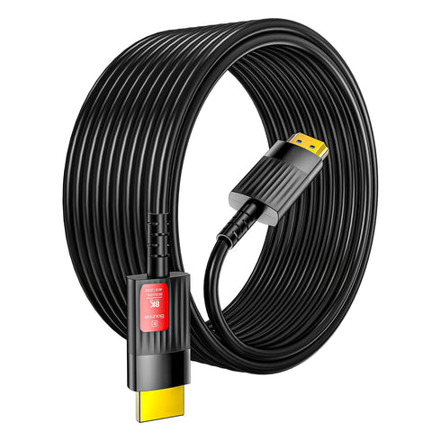 Fiber Optic HDMI Cable 20FT/6M, Long HDMI 2.1 Cable Support 48Gbps High