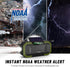 Emergency Radio Waterproof Bluetooth Speaker, Portable AM FM Radio with Flashlight and Solar Panel