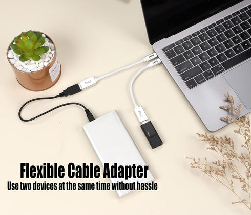 USB C to USB Adapter (2-Pack), USB Type-C to USB 3.0 OTG Converter, Thunderbolt 3 to USB Female Adapter, Compatible