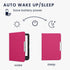 kwmobile Synthetic Leather Case for Kobo Clara - Neon Pink e-Reader Cover with Strap