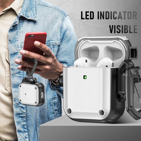Maxjoy AirPods 2nd Generation Case with Cleaner Kit, Magnetic, Drop-Proof, Wear-Resistant, White Cover for Men and Women