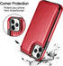 HianDier Wallet Case for iPhone 11 Pro Max, Slim Protective Case with Credit Card Slot (Red)