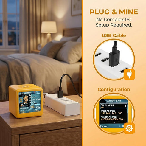 Hizusoa V2 ESP32 1060 Nerdminer NM Smart TV BTC Solo Lottery Miner Lower Power Consumption Hashrate Reach KH/s Silent
