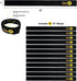 Quick-Straps by Wrap-It Storage – 12” (12-Pack) Black Hook and Loop Cord Wraps for Cable Organization