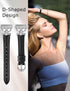 Minyee Leather Bands for Fitbit Versa 4/Versa 3/Sense 2, Dressy Bling Slim Leather Strap with D-shaped Diamonds Metal
