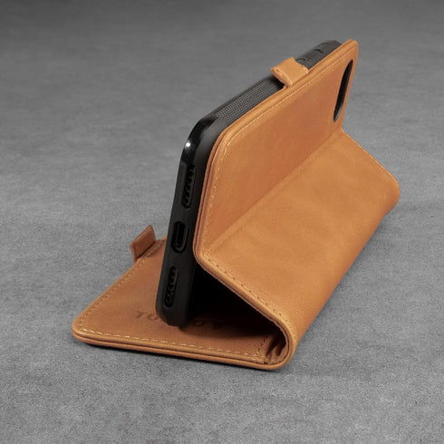 TORRO Phone Case for iPhone SE/8/7, Premium Genuine Leather Cover with Card Slots and Horizontal Viewing Stand