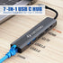 USB Hub 3.0, 7 in 1 Docking Station with 1000M Ethernet, 4K HDMI, 2 USB3.0, 100W PD, SD/TF Card Reader