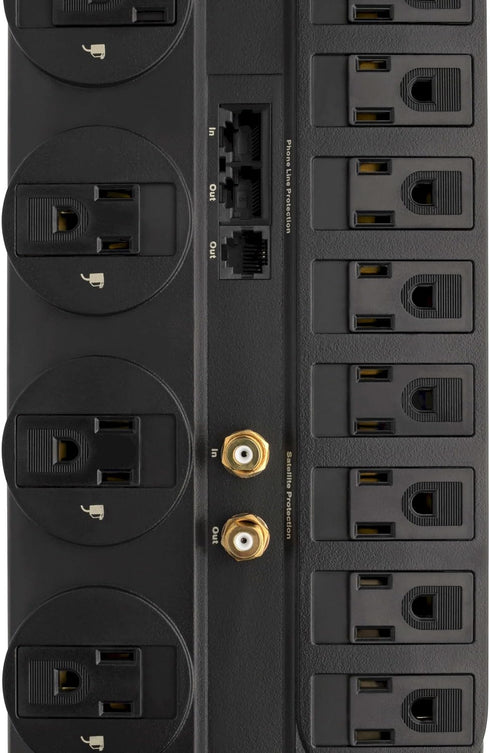 Tripp Lite 12 Outlet Surge Protector Power Strip, 8ft Cord, Black, RJ11, RJ45, & $250,000 Insurance