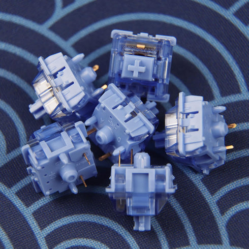 Gateron China Joy Switch Mechanical Keyboard, Custom 45gf 50gf Pom Series 5 Pin Purple Blue CJ Translucent Switch (70