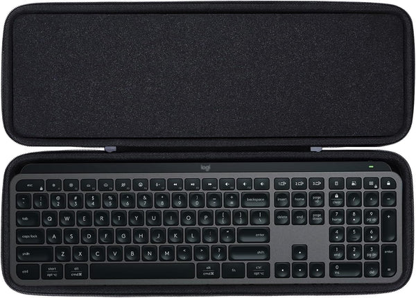 Hard Carry Case for Logitech MX Keys S or MX Keys Advanced Wireless Keyboard (Graphite)