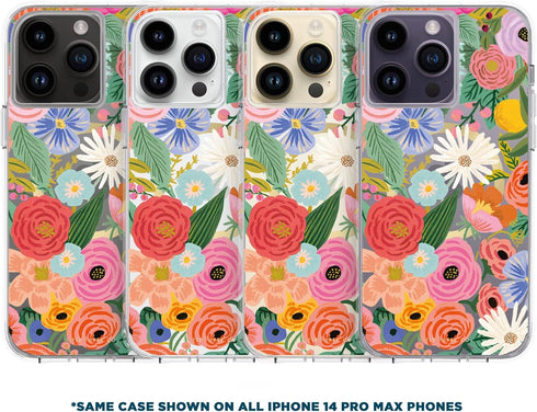 Rifle Paper Co. iPhone 14 Pro Max Case, Compatible with MagSafe, 10ft Drop Protection, Floral Pattern, Garden Party