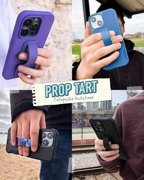 Smartish Phone Grip Loop - Prop Tart - Pop Out Finger Strap and Holder with Kick Stand [Compatible with All iPhone