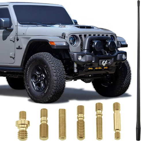 Votex - 13 Inch All-Terrain Flexible Rubber Antenna Accessories - Spring Steel Internal