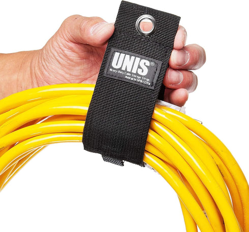 UNIS 8 Pack 13-inch Heavy Duty Large Extension Cord Storage Extendable Cable Ties Strap Loop Hanger Organizer