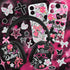 RIHYTFU Junk Case Charms Kit, Black Pink Junk Phone Case Charms for Customizing DIY Cases, Charm for Making Phone Cases