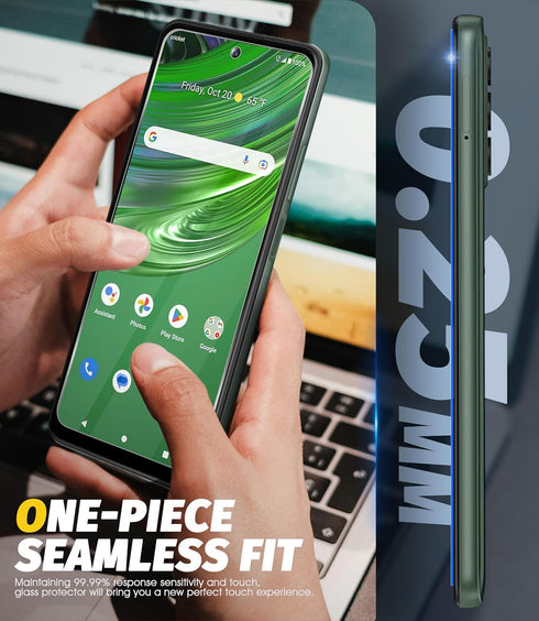 Orzero 3 Pack Tempered Glass Screen Protector for Cricket Outlast/AT&T Jetmore, HD Anti-Scratch, Bubble-Free, Precise
