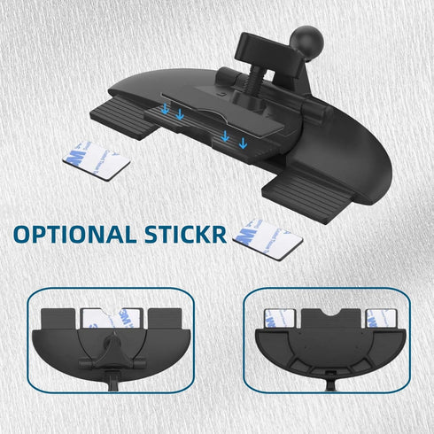 CARKOOL Car,17mm 360 17 16 15 CD Slot Phone Holder for Boll Universal Replacement Magnetic Car Phone Holde Adjustable