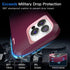 Full Body Heavy Duty Military Grade Case for iPhone 13 Pro Max 6.7" with 2 Screen Protectors, Wine Red Pink