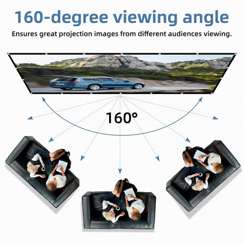 HUANYINGBJB 4K 16:9 (60 inches) Projector Screen, HD Rear Front Projector Screen Foldable Projection Screen