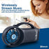 Supersonic SC-1073ERF Solar Power Bluetooth Speaker with FM Radio, LED Torch Light, for Camping and Emergency
