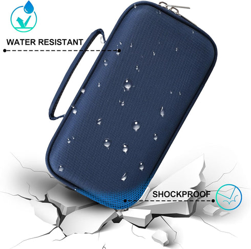 BOVKE Carrying Case for Blue Tees Golf Player+ GPS Speaker, Portable Holder with Extra Space for Cables, Navy