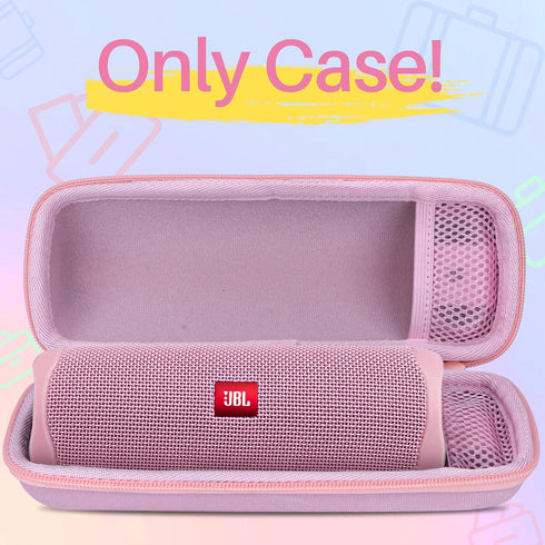 Hard Case for JBL Flip 6, Flip 5, Flip 4 Waterproof Portable Bluetooth Speaker (Pink Case)