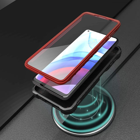 ExoGuard Rubber Shockproof Full-Body Case for Moto G Power 2021, Built-in Screen Protector and Kickstand