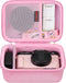 4K Digital Camera Carrying Case for Femivo/VETEK/IWEUKJLO, Travel Compact Storage Cover Bag, Pink