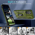 DEERLAMN Galaxy S24+ Plus Case, Olive Green, Military Grade Shockproof, Slide Camera Cover & Screen Protector,